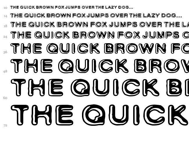 Skinny Zebra font waterfall